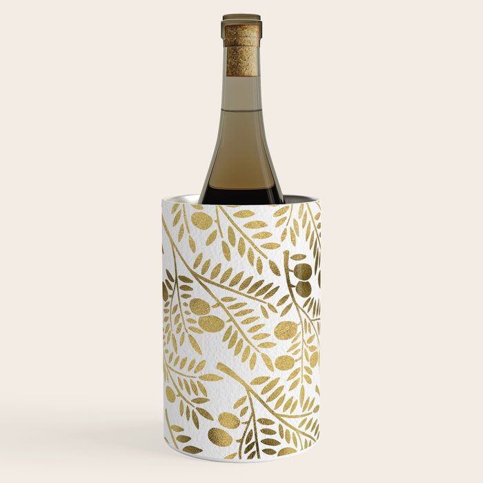 Gold Olive Branches Wine Chiller Gallery Image 1
