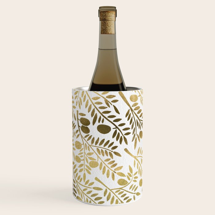 Gold Olive Branches Wine Chiller Gallery Image 3
