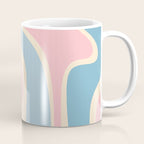 Retro Abstract Copacetic Pattern Pastel Pink and Blue Coffee Mug Gallery Image 1