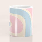 Retro Abstract Copacetic Pattern Pastel Pink and Blue Coffee Mug Gallery Image 4