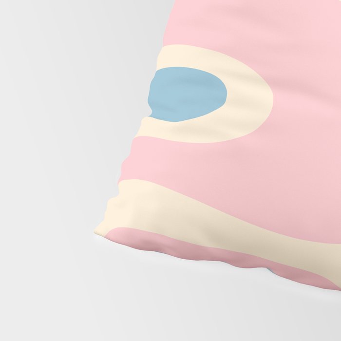 Retro Abstract Copacetic Pattern Pastel Pink and Blue Pillow Sham Gallery Image 4