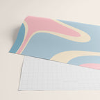 Retro Abstract Copacetic Pattern Pastel Pink and Blue Wrapping Paper Gallery Image 2