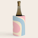 Retro Abstract Copacetic Pattern Pastel Pink and Blue Wine Chiller Gallery Image 1