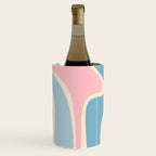 Retro Abstract Copacetic Pattern Pastel Pink and Blue Wine Chiller Gallery Image 3