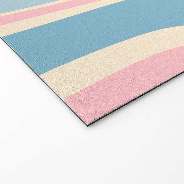 Retro Abstract Copacetic Pattern Pastel Pink and Blue Welcome Mat Gallery Image 2