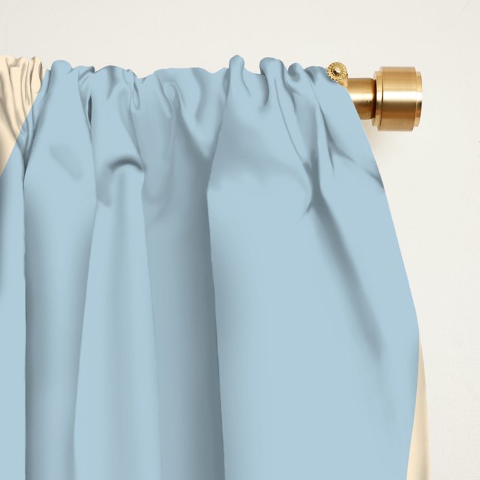 Retro Abstract Copacetic Pattern Pastel Pink and Blue Window Curtain Gallery Image 2