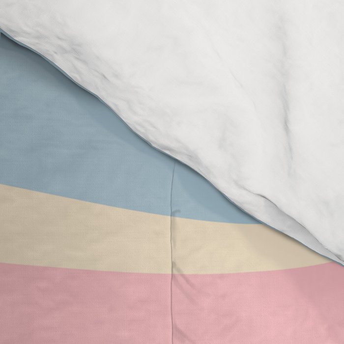 Retro Abstract Copacetic Pattern Pastel Pink and Blue Comforter Gallery Image 4