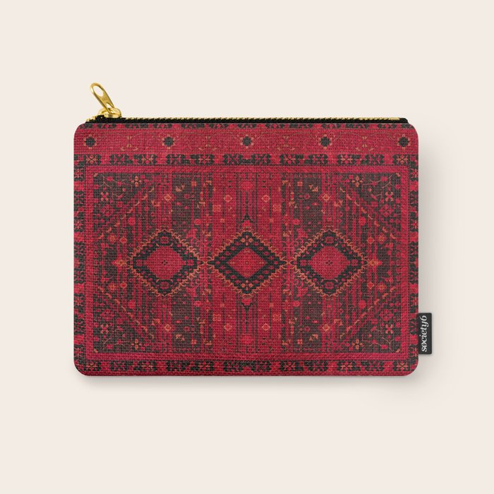 Scarlet Elegance: Oriental Moroccan & Ottoman Artistry Carry All Pouch Gallery Image 1