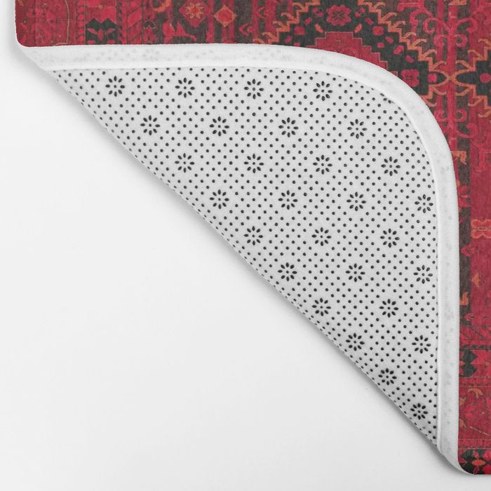 Scarlet Elegance: Oriental Moroccan & Ottoman Artistry Bath Mat Gallery Image 2