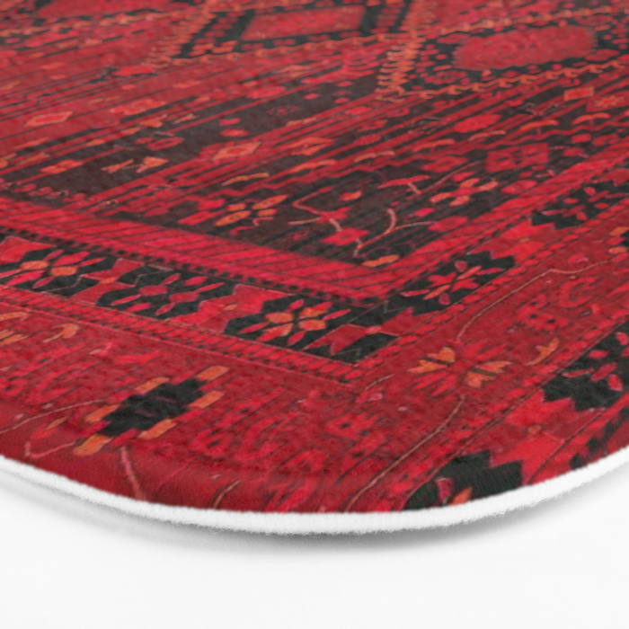 Scarlet Elegance: Oriental Moroccan & Ottoman Artistry Bath Mat Gallery Image 3