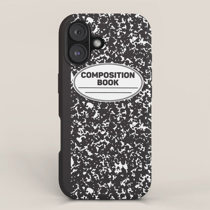 Composition Notebook College School Student Geek Nerd iPhone Case