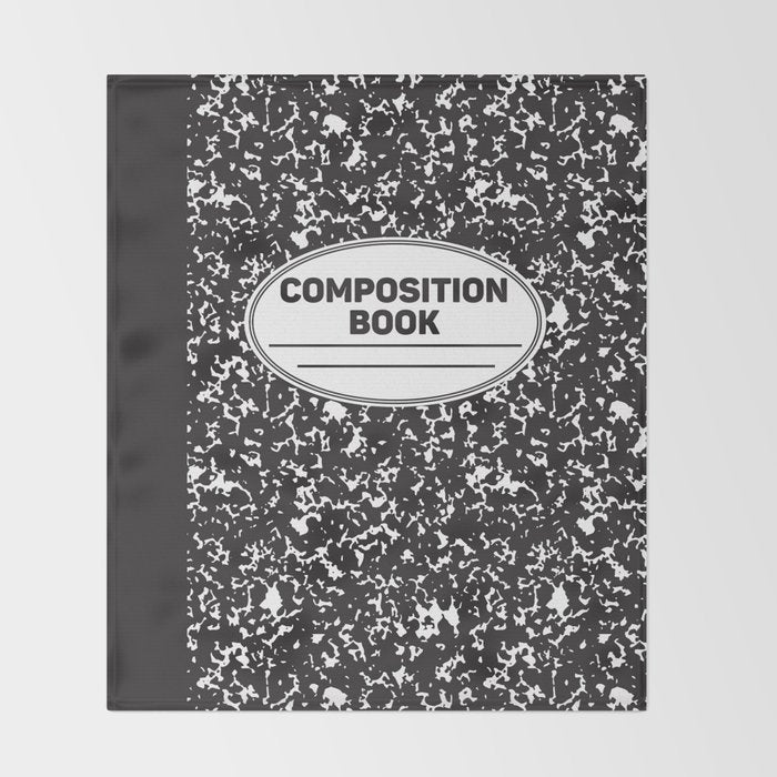 Composition Notebook College School Student Geek Nerd Throw Blanket Gallery Image 2