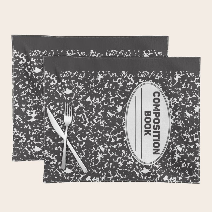 Composition Notebook College School Student Geek Nerd Placemat Gallery Image 1