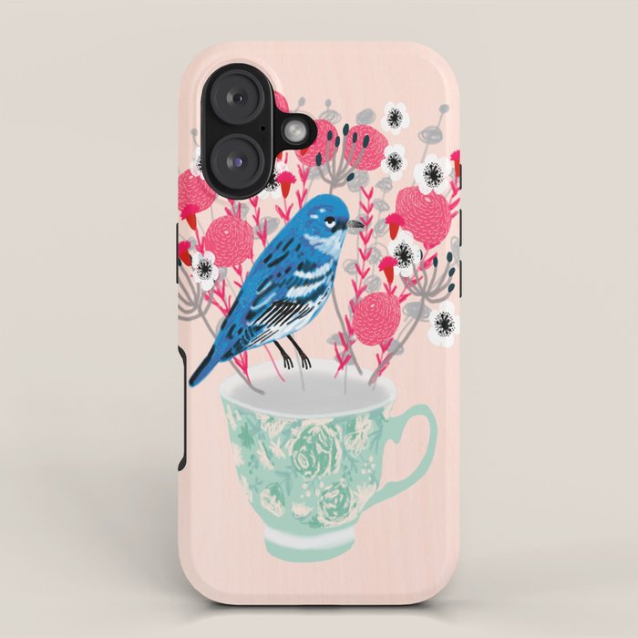 Bird on a Teacup by Andrea Lauren  iPhone Case Gallery Image 1