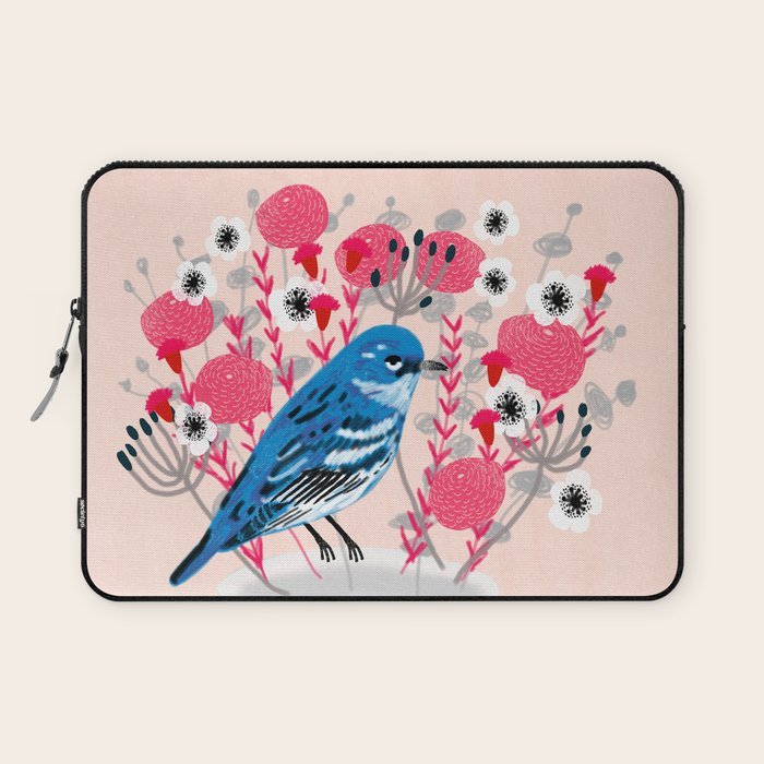 Bird on a Teacup by Andrea Lauren  Laptop Sleeve Gallery Image 1