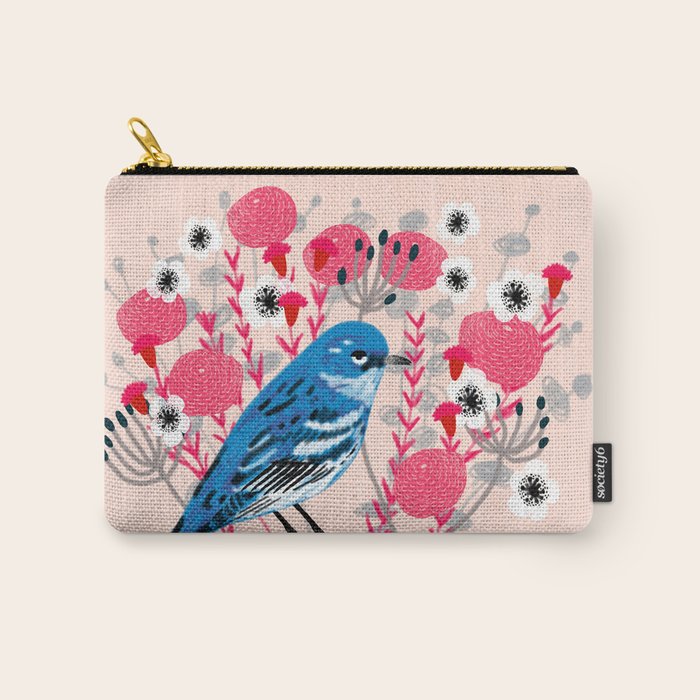 Bird on a Teacup by Andrea Lauren  Carry All Pouch Gallery Image 1