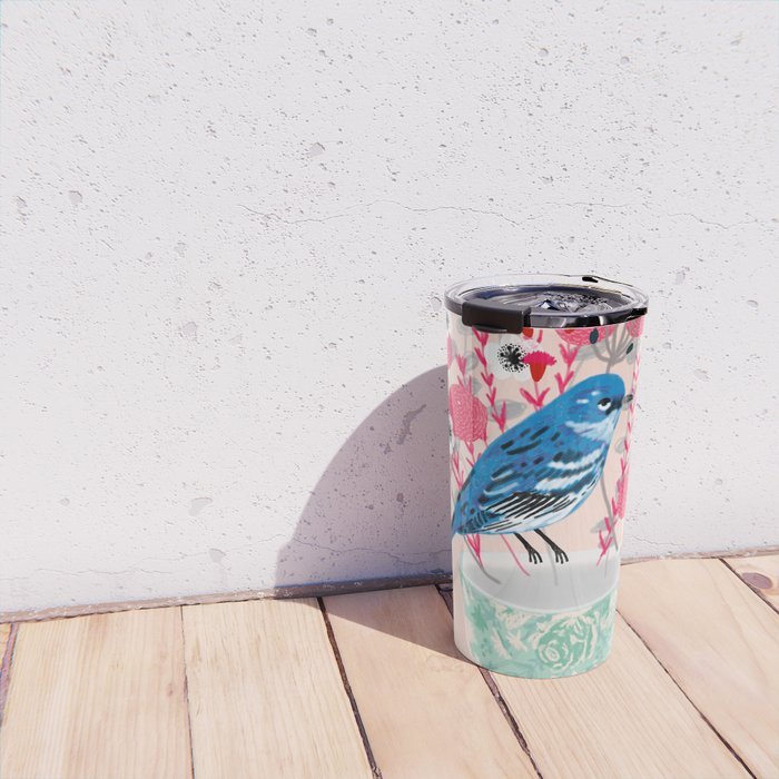 Bird on a Teacup by Andrea Lauren  Travel Mug Gallery Image 4