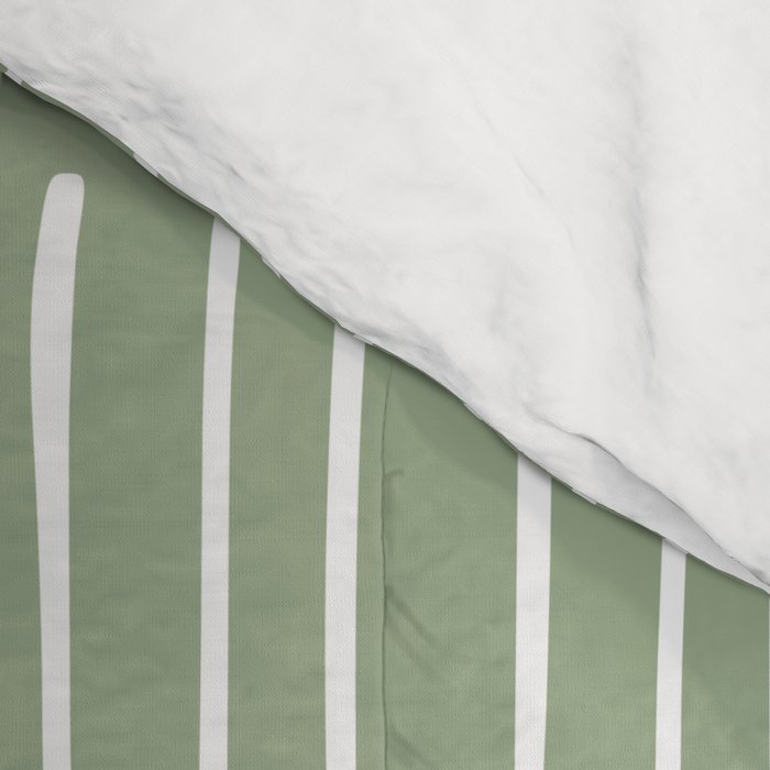 Boho Wall Art, Colour Prints, Sage Green, Line Art Comforter Gallery Image 4