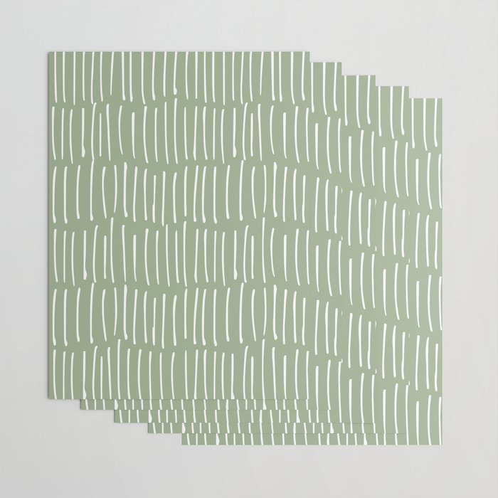 Boho Wall Art, Colour Prints, Sage Green, Line Art Wrapping Paper Gallery Image 3