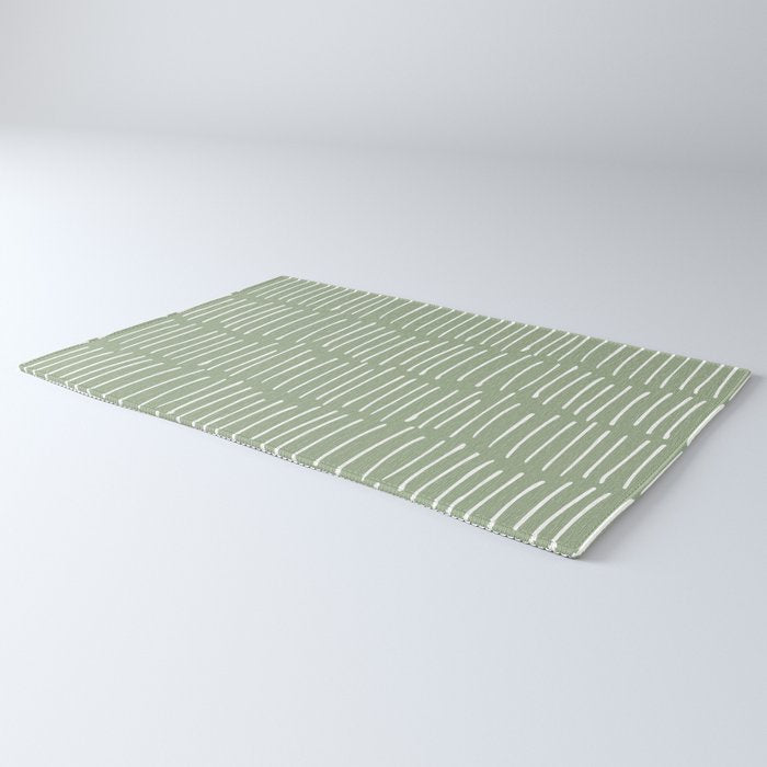 Boho Wall Art, Colour Prints, Sage Green, Line Art Rug Gallery Image 3