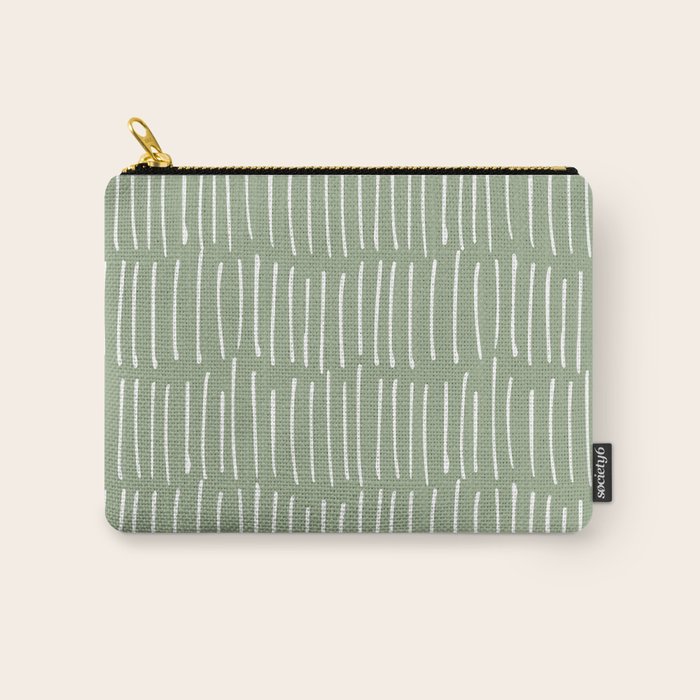 Boho Wall Art, Colour Prints, Sage Green, Line Art Carry All Pouch Gallery Image 1