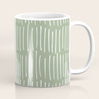 Boho Wall Art, Colour Prints, Sage Green, Line Art Coffee Mug Gallery Image 1
