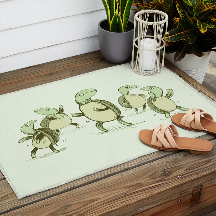 Dancing Turtles Outdoor Rug Gallery Image 2