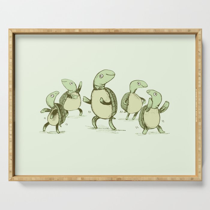 Dancing Turtles Serving Tray Gallery Image 1