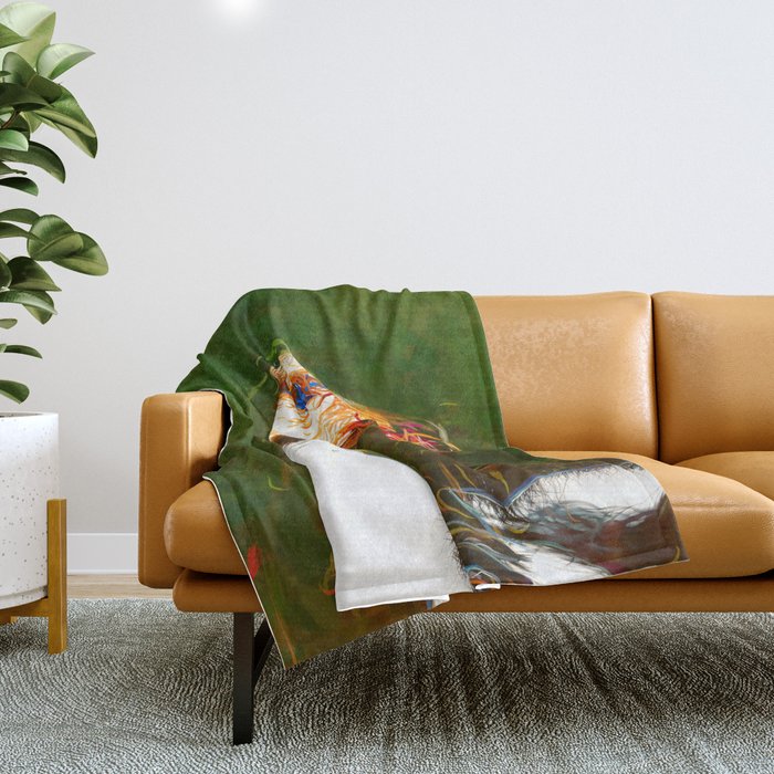 Among the Tall Grass Throw Blanket Gallery Image 1