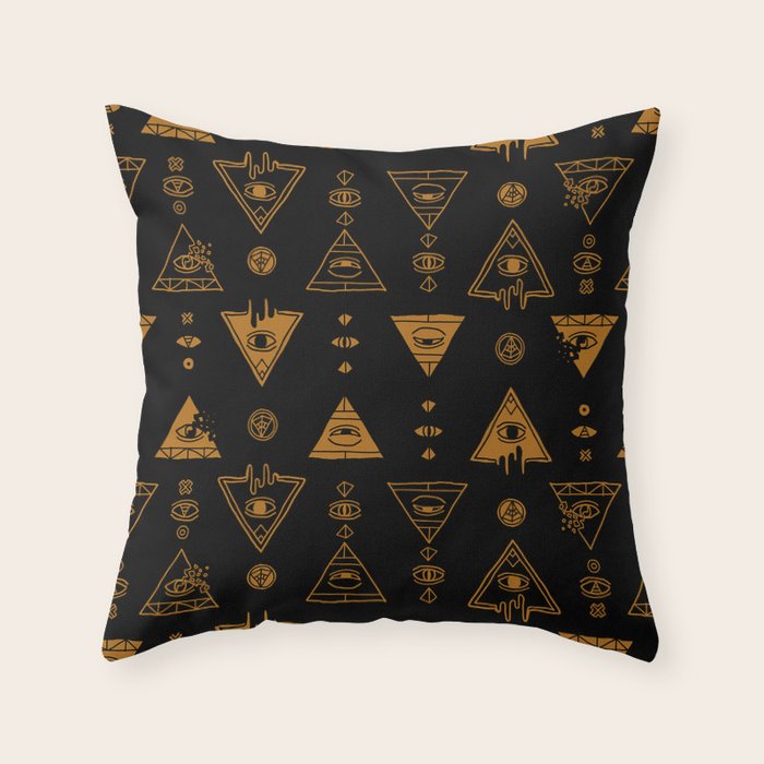Seeing (Dark) Throw Pillow Gallery Image 6