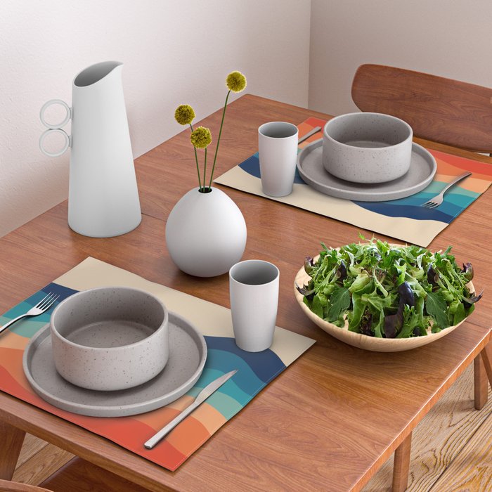 Retro 70s Waves Placemat Gallery Image 2