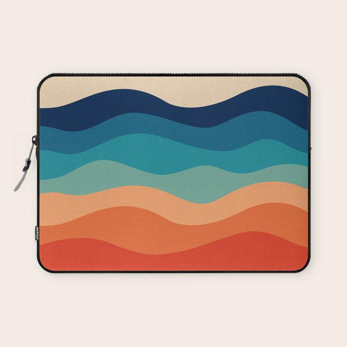 Retro 70s Waves Laptop Sleeve Gallery Image 1