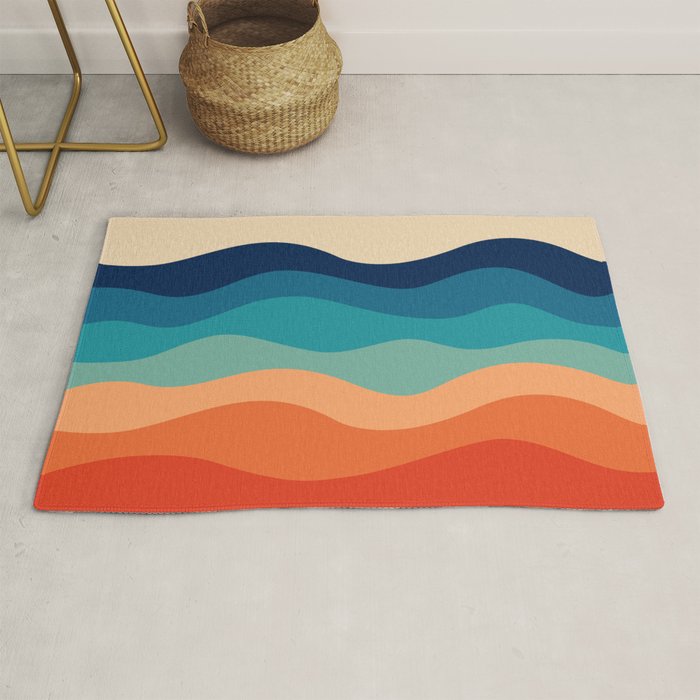 Retro 70s Waves Rug Gallery Image 1