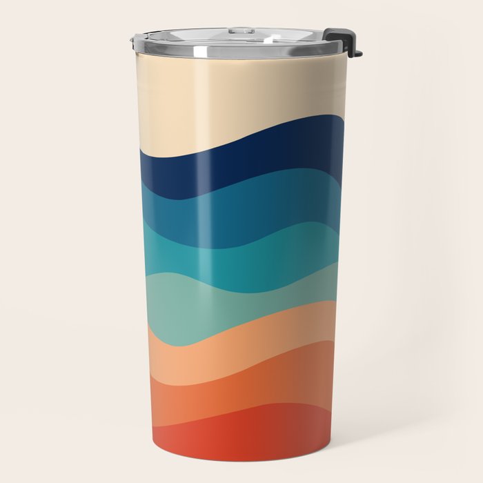 Retro 70s Waves Travel Mug Gallery Image 2