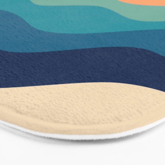 Retro 70s Waves Bath Mat Gallery Image 3