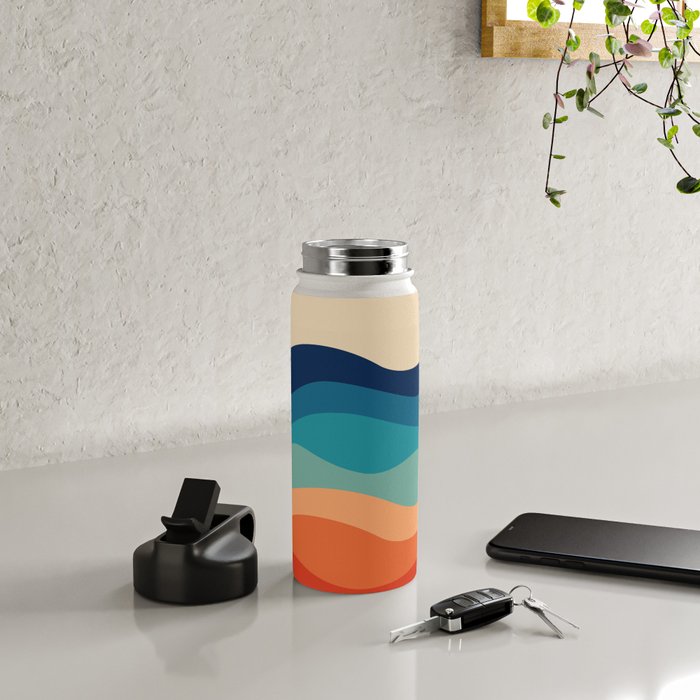 Retro 70s Waves Water Bottle Gallery Image 4