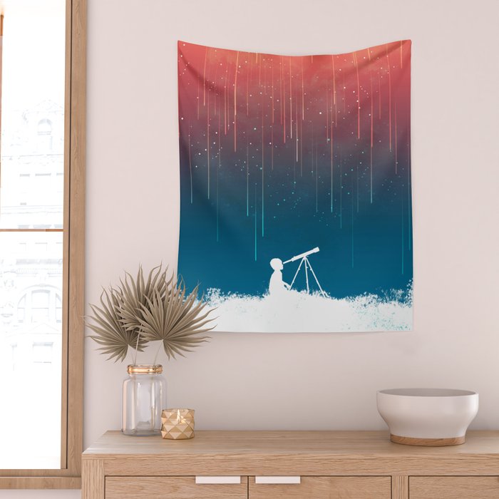 Meteor Rain (light version) Wall Tapestry Gallery Image 2