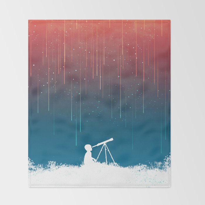 Meteor Rain (light version) Throw Blanket Gallery Image 2