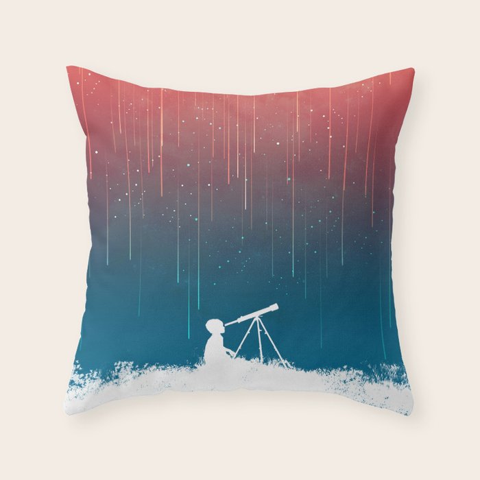 Meteor Rain (light version) Throw Pillow Gallery Image 6