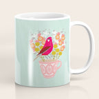 Bird on a Teacup by Andrea Lauren  Coffee Mug Gallery Image 1