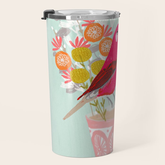 Bird on a Teacup by Andrea Lauren  Travel Mug Gallery Image 3