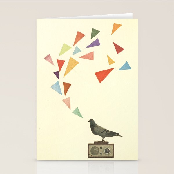 Pigeon Radio Stationery Card Gallery Image 1