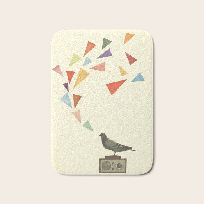 Pigeon Radio Bath Mat Gallery Image 1
