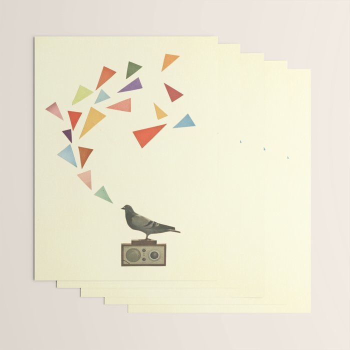Pigeon Radio Wrapping Paper Gallery Image 3
