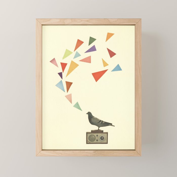 Pigeon Radio Mini Art Print Gallery Image 1
