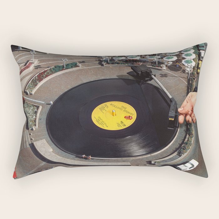 Start Me Up - Roundabout Vinyl Turntable Rectangular Pillow Gallery Image 2