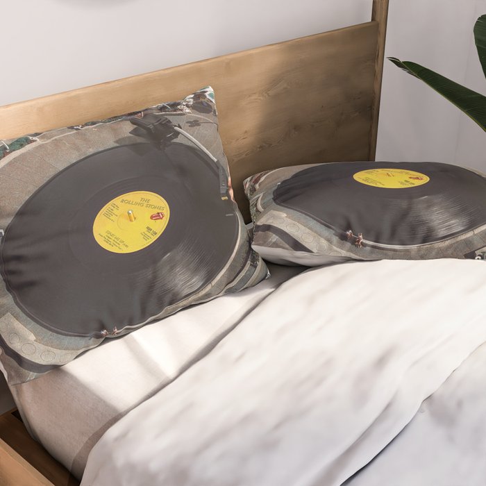 Start Me Up - Roundabout Vinyl Turntable Pillow Sham Gallery Image 2
