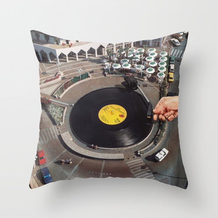 Start Me Up - Roundabout Vinyl Turntable Throw Pillow Gallery Image 6
