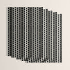 Coquette beige Bows on a black and beige stripes background pattern Wrapping Paper Gallery Image 3