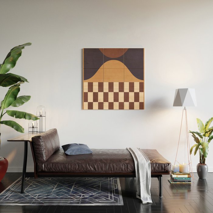 Geometric Abstraction 262 Wood Wall Art Gallery Image 2